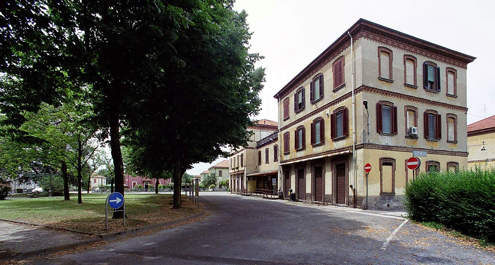 The historic workers' cooperative housing at Crespi d'Adda, a model industrial village in Italy